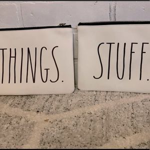 Rae Dunn 'THINGS' & 'STUFF' Cosmetic Bags